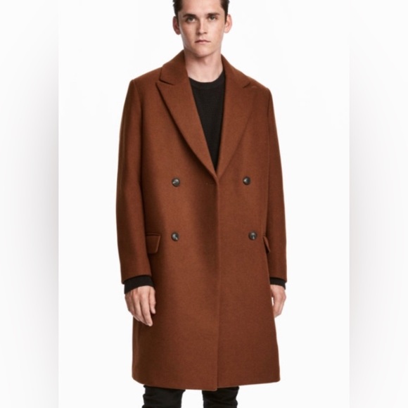 H&M Double-breasted Wool Coat. Size 40R - Picture 3 of 3